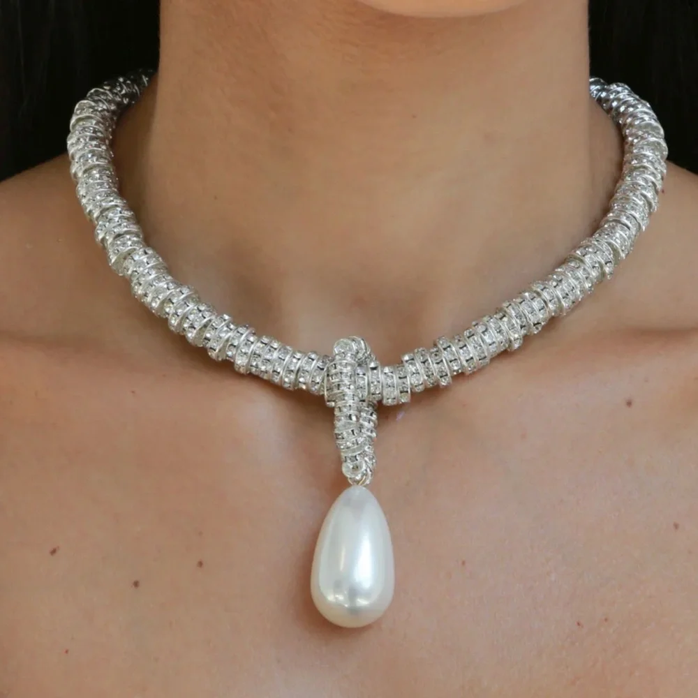 Julietta Pearl Drop Necklace - Picture 1 of 6